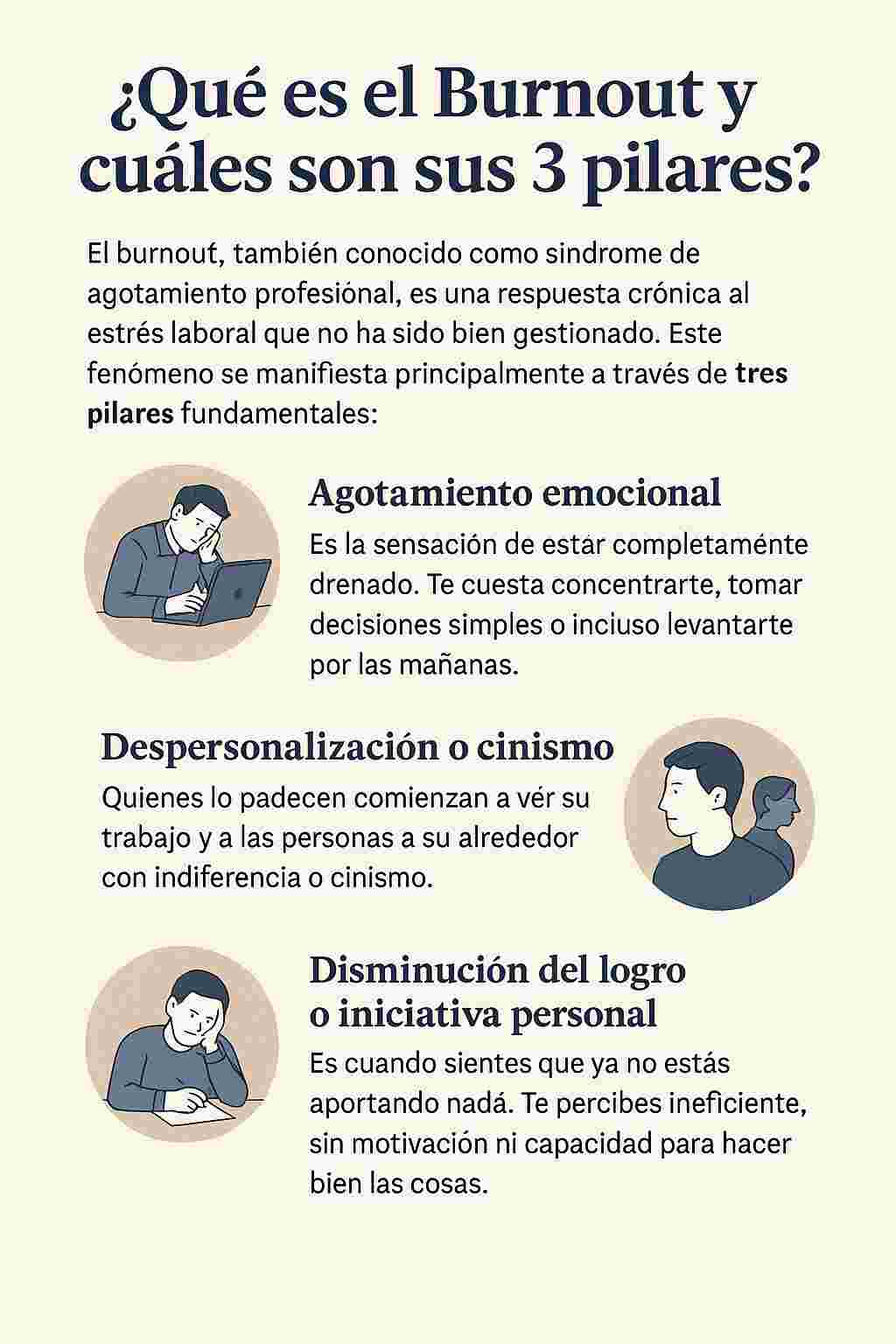 El Burnout y sus 3 pilares